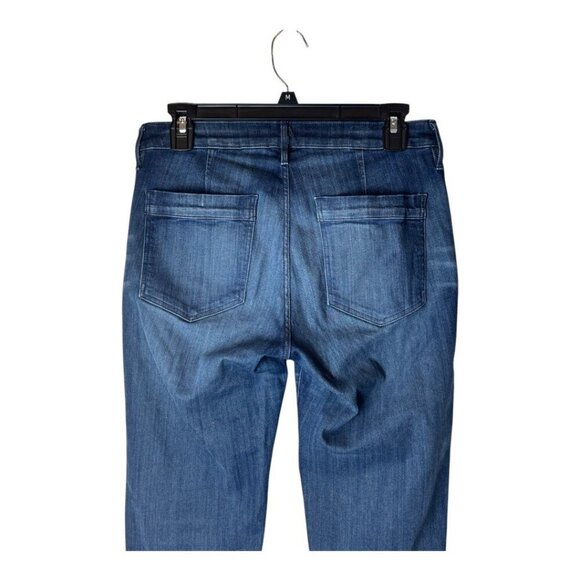 3x1 Jeans Women 27 Blue Gunner Wash Denim Patch‎ Pocket Boot Cut Cropped Retro - Picture 4 of 10